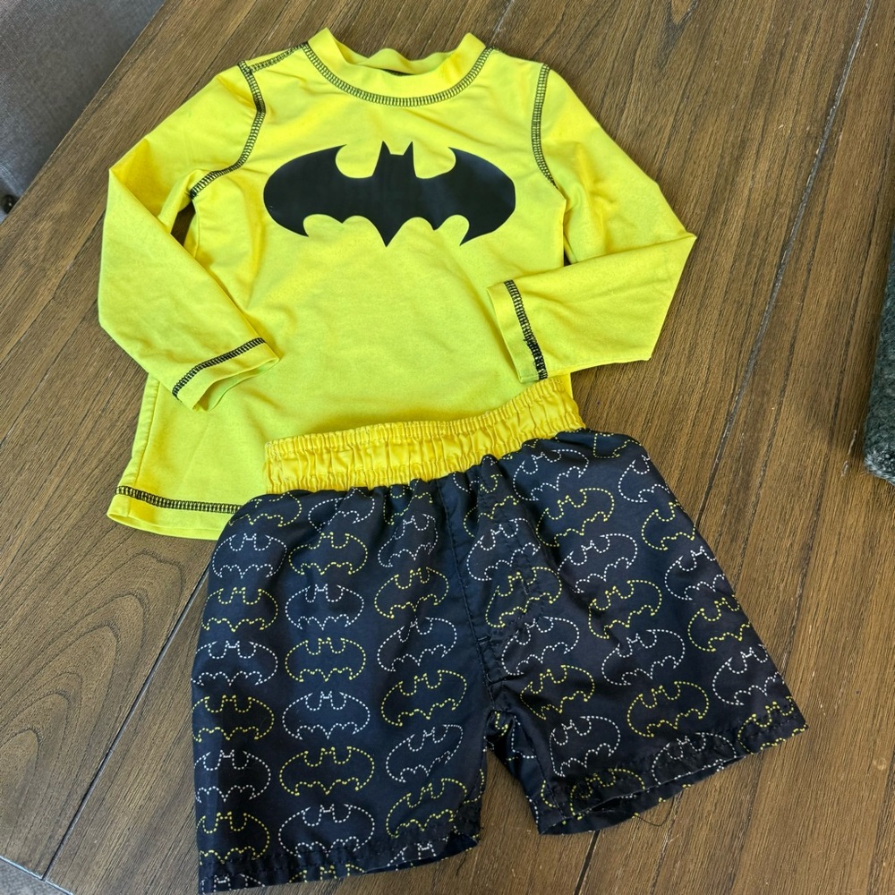 Batman toddler swim suit set